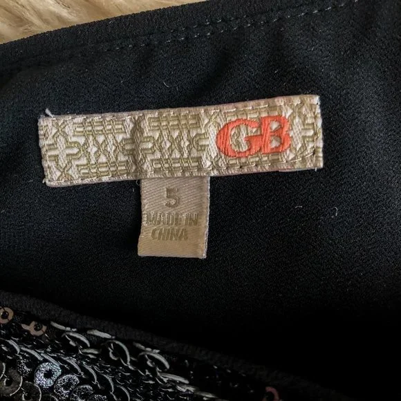 Gianni Bini Black Sequin Hi-Low Cocktail Dress | Long Sleeve | Size 5 - Picture 8 of 10